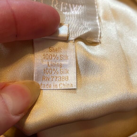 J Crew Champagne Silk Crepe Wedding Gown 12 - Picture 7 of 9